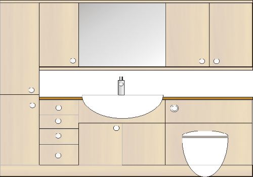 countertop for fitted bathroom furniture