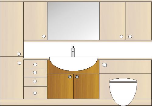 bathroom furniture with a vanity unit